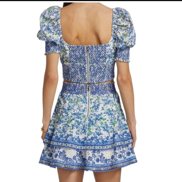Alice + Olivia Blue Floral Mini Dress - Picture 3 of 8